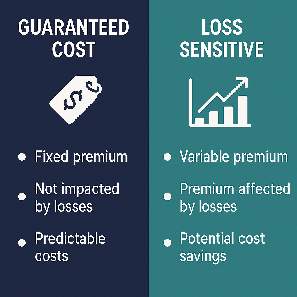 “Flowchart guiding choice between Loss Sensitive and Guaranteed Cost based on pr