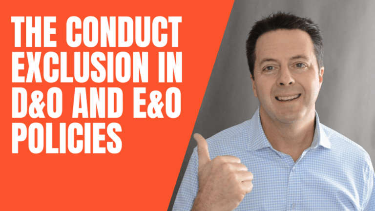 The Conduct Exclusion in D&O Insurance