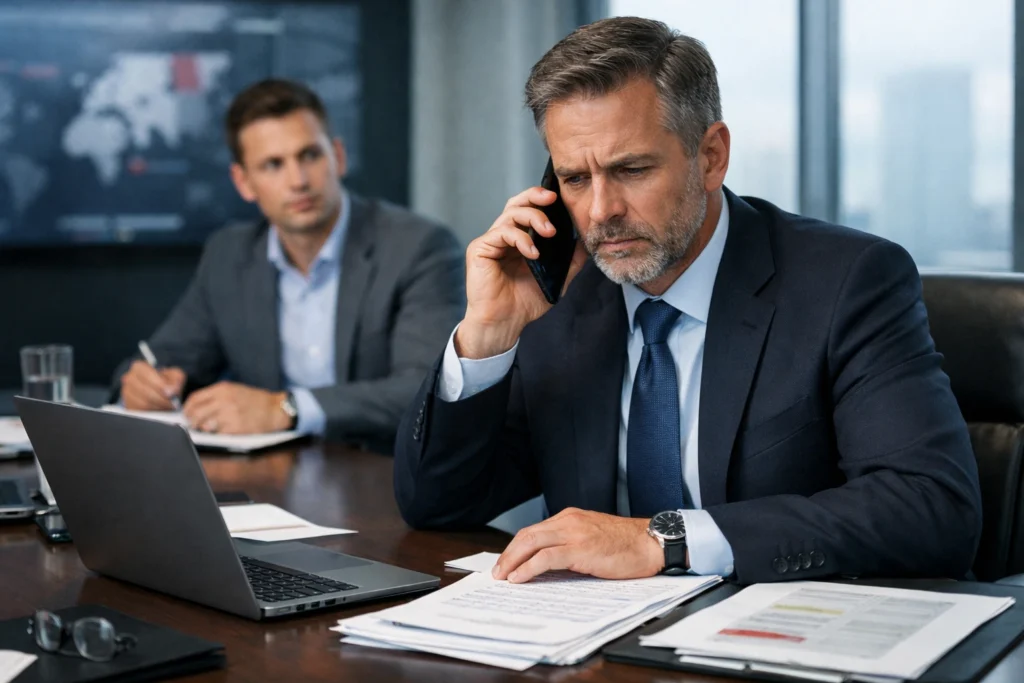 Crisis management consultant managing an extortion insurance claim response