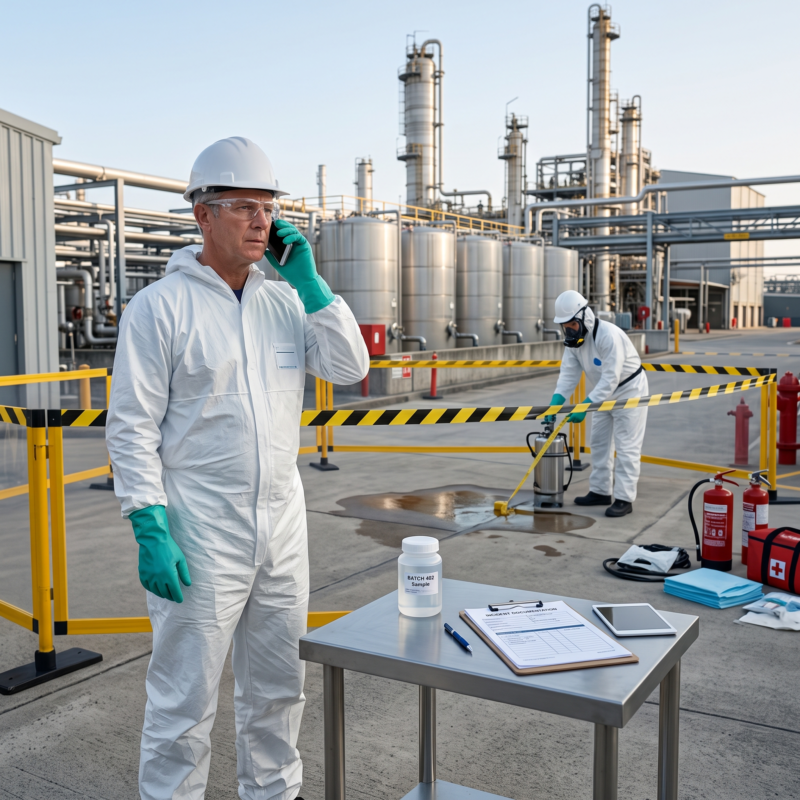 Chemical Manufacturer Insurance claims response showing safe containment, immediate notification, evidence preservation, and coordinated incident management.