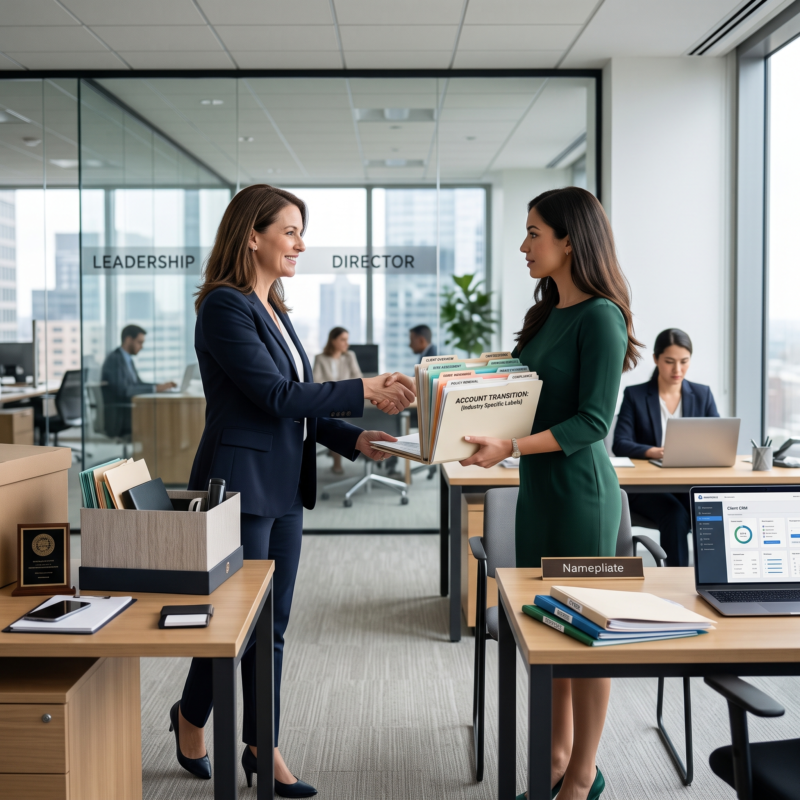 Insurance professionals completing an organized account transition to illustrate how often should your insurance account manager change