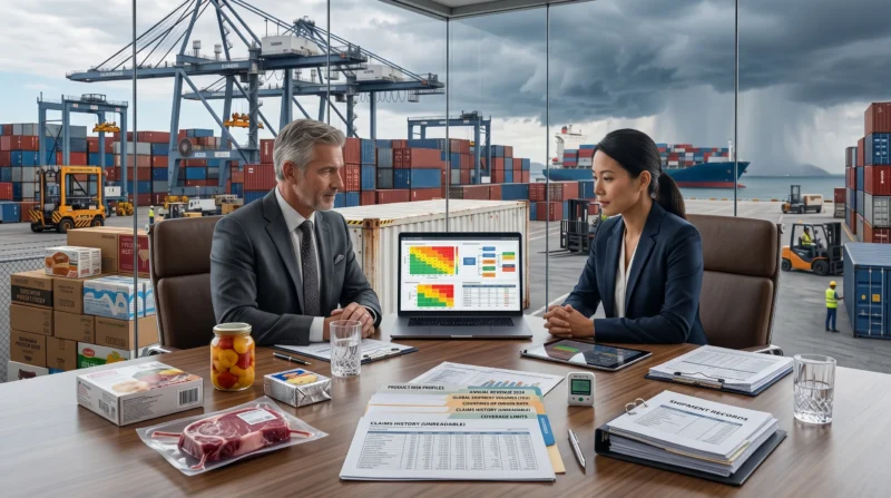 Food importer reviewing policy limits, additional-insured requirements, recall coverage, and current certificates to ensure proper Food Importer Insurance protection.