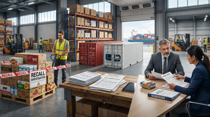 Food importer reviewing product recall, marine cargo, and product liability risks that may require specialized Food Importer Insurance beyond a standard BOP or general liability policy.