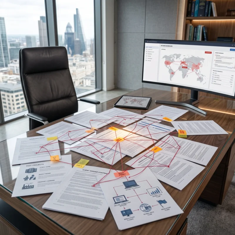 Insurance documents illustrating common coverage gaps and exclusions businesses should review when purchasing Insurance for IT Consulting Firm